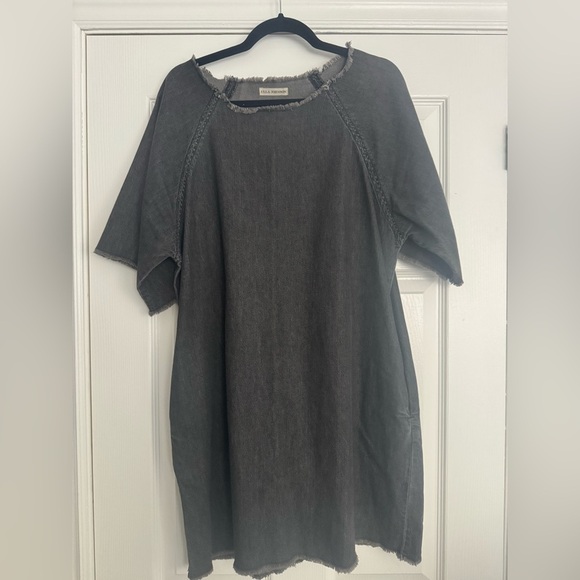 ULLA JOHNSON Denim Shift Dress - Picture 1 of 6